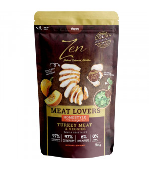 ZEN POUCHES MEAT LOVERS PAVO 100gr.