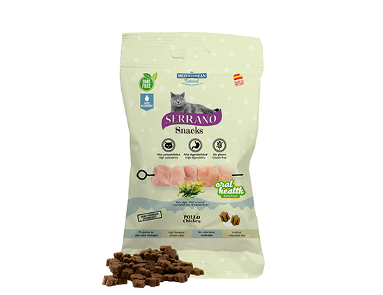 Mediterranean Serrano Gatos Pollo Oral Care.