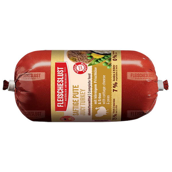 Salchicha Junior, pavo jugoso, requeson y guisantes 200 gr 6780742