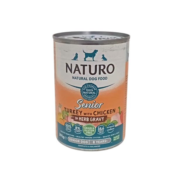 Naturo Dog Senior Lata Pavo y Pollo 390gr.