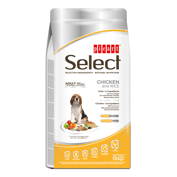 SELECT ADULT LIGHT - STERILISED CHICKEN&amp;RICE 3KG