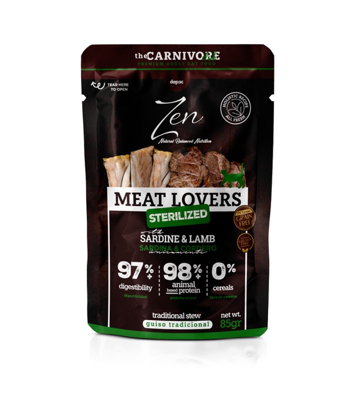 Zen Cat Pouches Fish Lovers Sterilized Cordero y sardina 85 gr