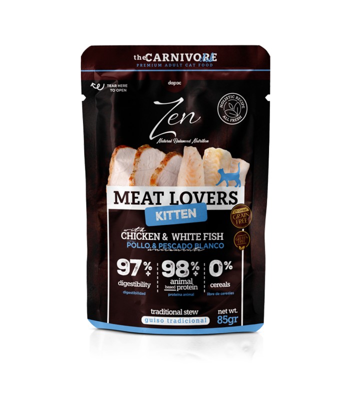 Zen Cat Pouches Meat Lovers Kitten Pollo 85 gr
