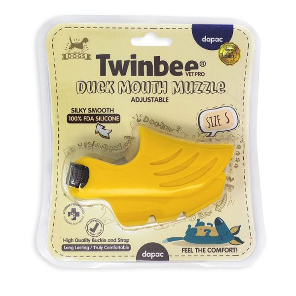 TWINBEE BOZAL SILICONA AMARILLO T-S