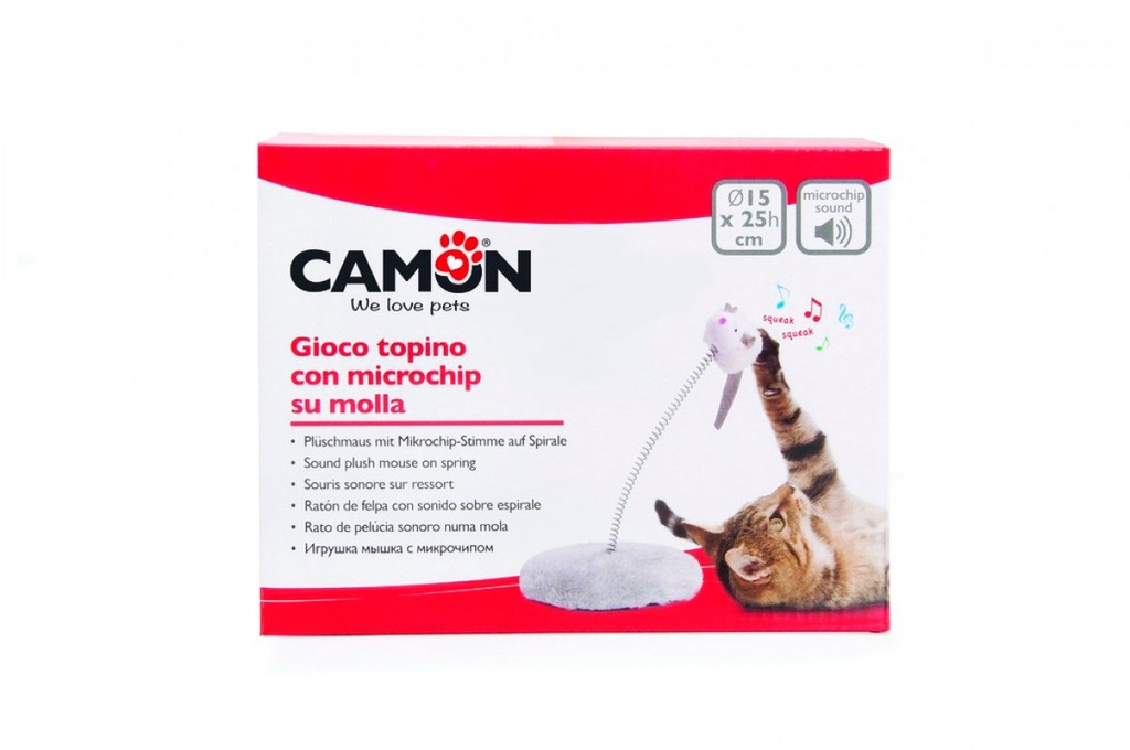 CAMON JUGUETE GATO RATON MUELLE MICROCHIP