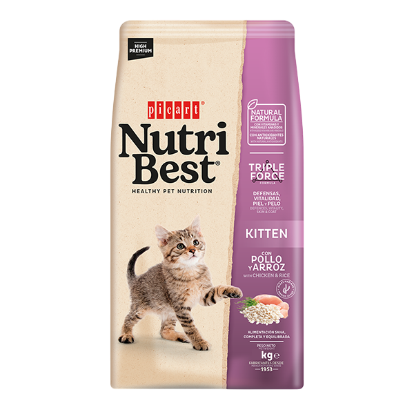 NUTRIBEST CAT KITTEN CHICKEN &amp; RICE 8kg.