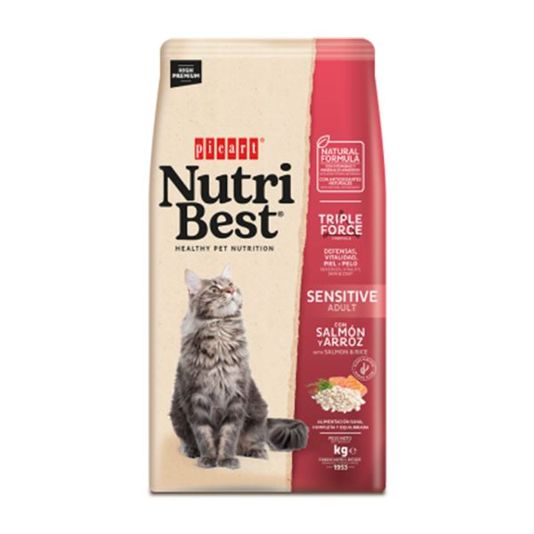 NUTRIBEST CAT ADULT SENSITIVE SALMON &amp; RICE 15kg