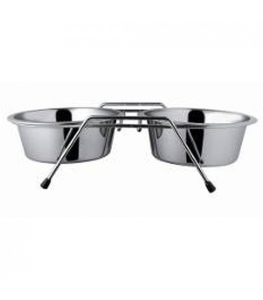 D.Comedero doble Acero inox 13cm ANK1042