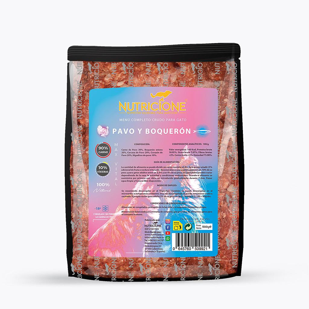 NUTRICIONE MENU GATO PAVO Y BOQUERON 500gr.descatalogado