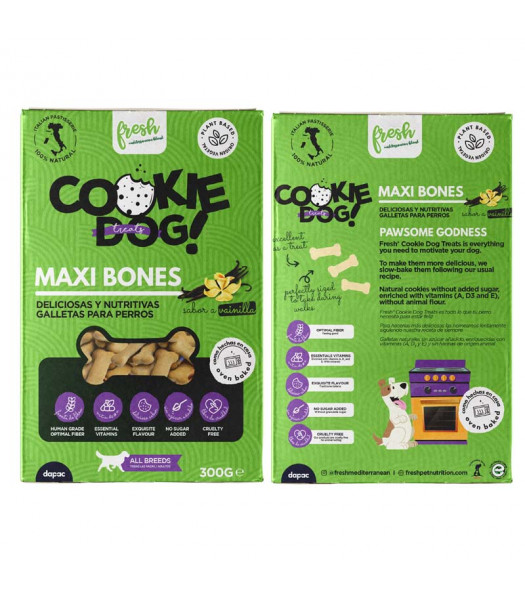 FRESH GALLETA MAXI BONE VAINILLA 300 GR FC26376