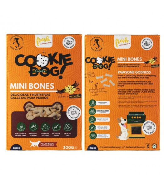 FRESH GALLETA MINI BONES VAINILLA 300 GR