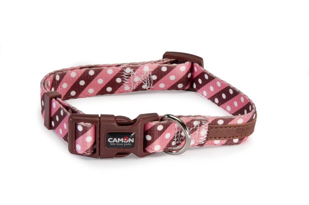 CAMON COLLAR TWILL DOT 10X300 PINK DC118/A.03