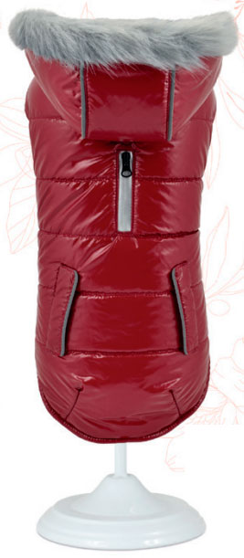 N.Chaqueta Capucha Charol Rojo 25cm PE53079