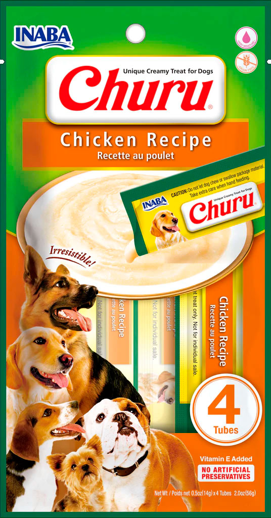 CHURU DOG RECETA POLLO 4P  CAJA 12uds