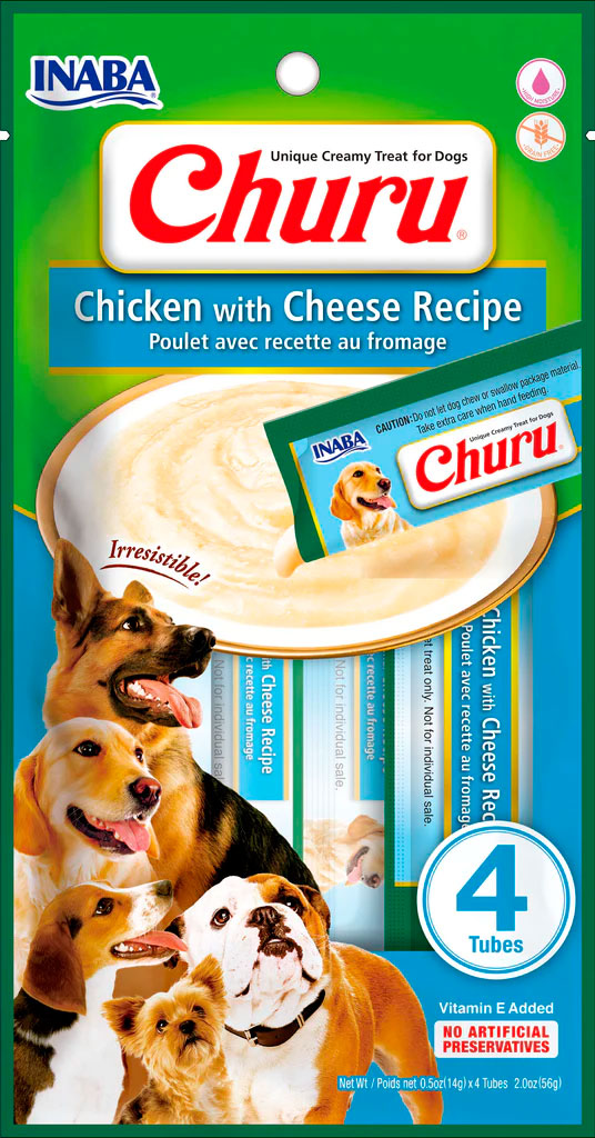 CHURU DOG RECETA POLLO Y QUESO 4P  CAJA 12uds.DESCATALOGADO