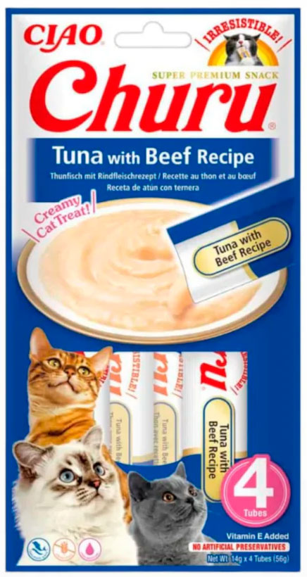 CHURU RECETA DE ATUN Y TERNERA CAJA 12 uds.DESCATALOGADO