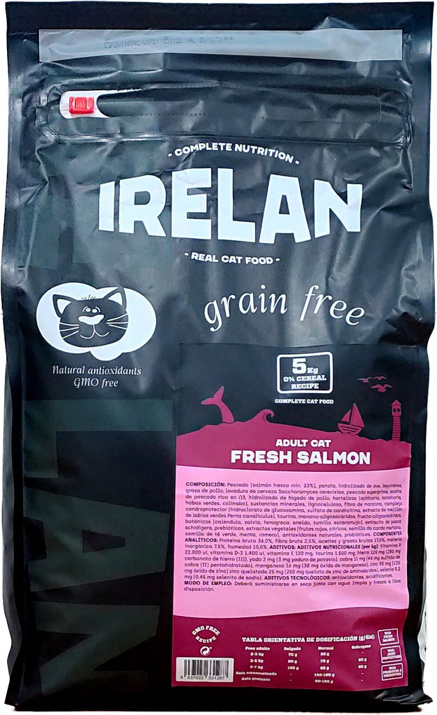 IRELAN GRAIN FREE ADULTO CAT FRESH SALMON 5KG