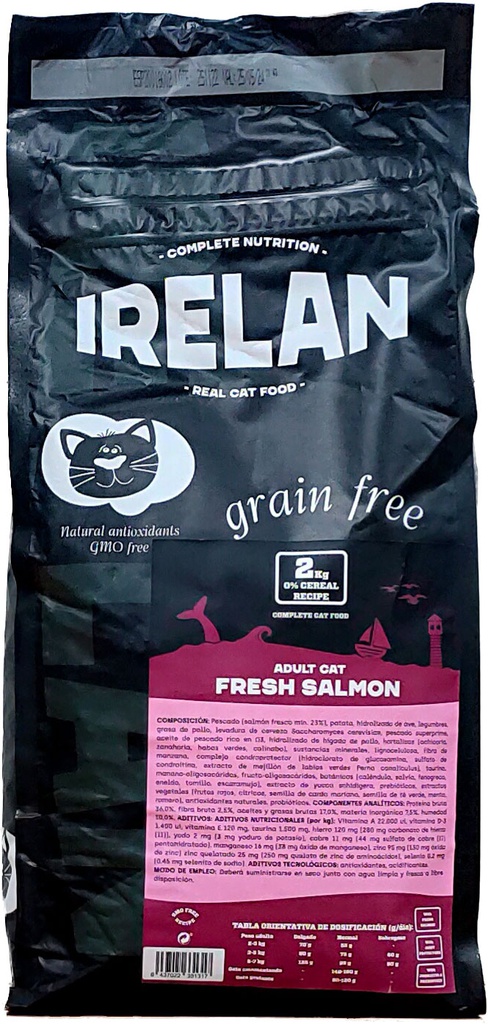 IRELAN GRAIN FREE ADULTO CAT FRESH SALMON 2KG