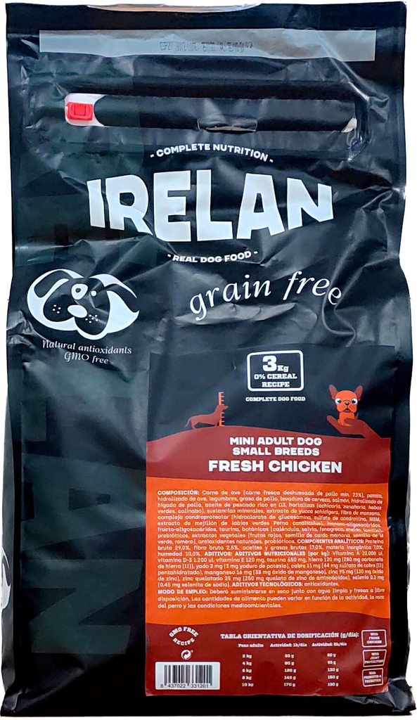 IRELAN GRAIN FREE ADULT DOG MINI FRESH CHICKEN 3kg