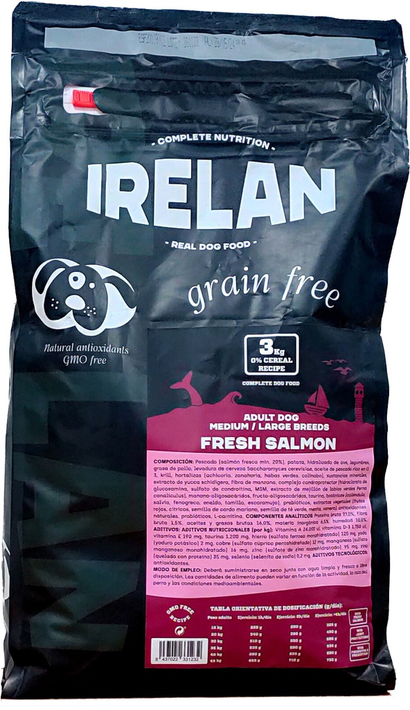 IRELAN GRAIN FREE ADULT DOG FRESH SALMON 3kg