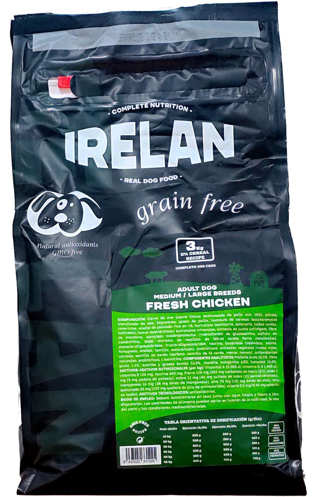 IRELAN GRAIN FREE ADULT DOG FRESH CHICKEN 3kg