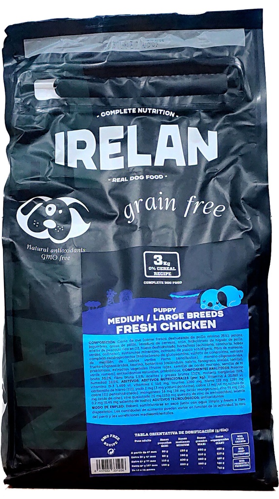IRELAN GRAIN FREE PUPPY FRESH CHICKEN 3kg