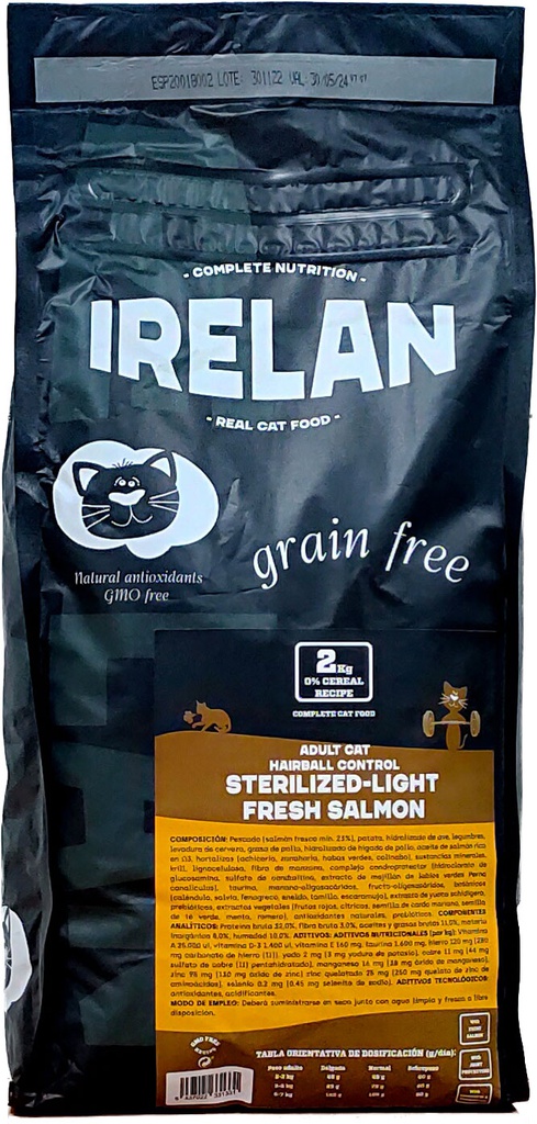 IRELAN GRAIN FREE ADULTO CAT STERILIZED SALMON 2KG