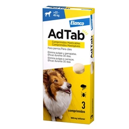 [5420036975489] ADTAB 900mg (22-45KG) Perro Masticable 3Comprimidos
