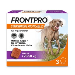 [4064951003769] FRONTPRO 136mg(25-50KG) Perro Masticable 3Comprimidos