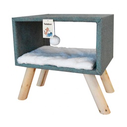 [8436572723962] Rascador Confort con juguete colgante gris-beige Twinbee WTM-117059